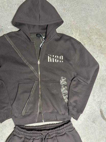 STILL STACKIN V2.1 ZIP-UP HOODIE *MUDDY GREY*