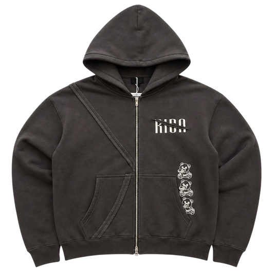 STILL STACKIN V2.1 ZIP-UP HOODIE *MUDDY GREY*