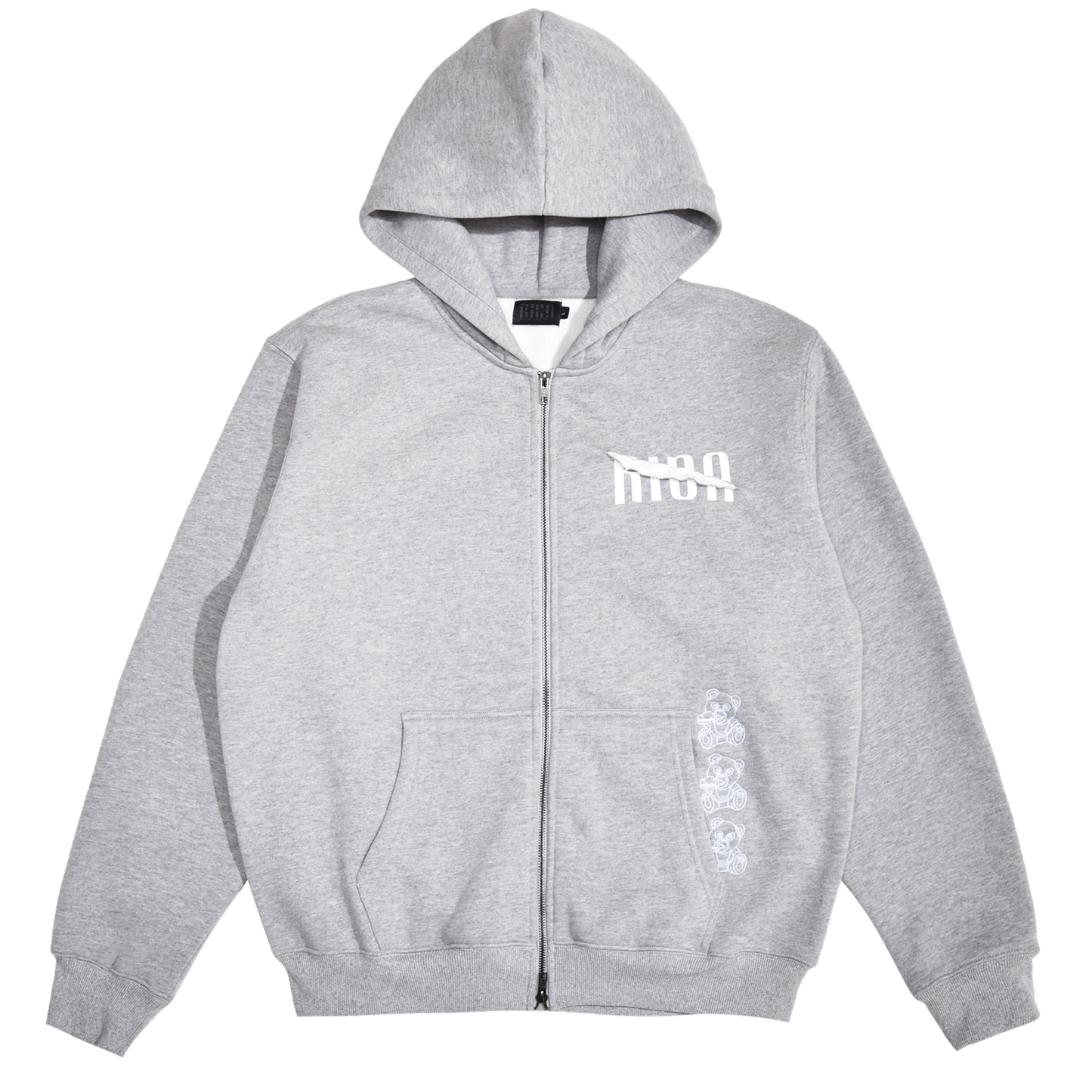 STILL STACKIN V2 ZIP-UP HOODIE *GREY*