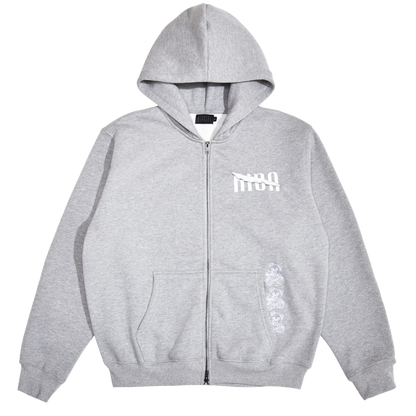 STILL STACKIN V2 ZIP-UP HOODIE *GREY*