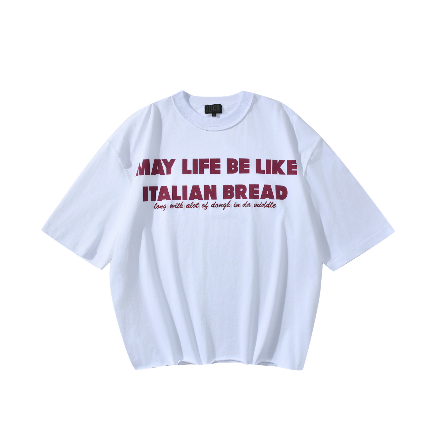 ITALIAN BREAD TEE *WHITE / MAROON*