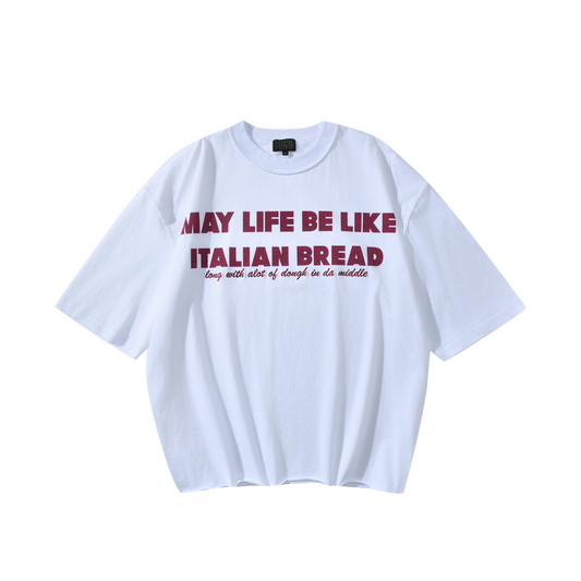 ITALIAN BREAD TEE *WHITE / MAROON*