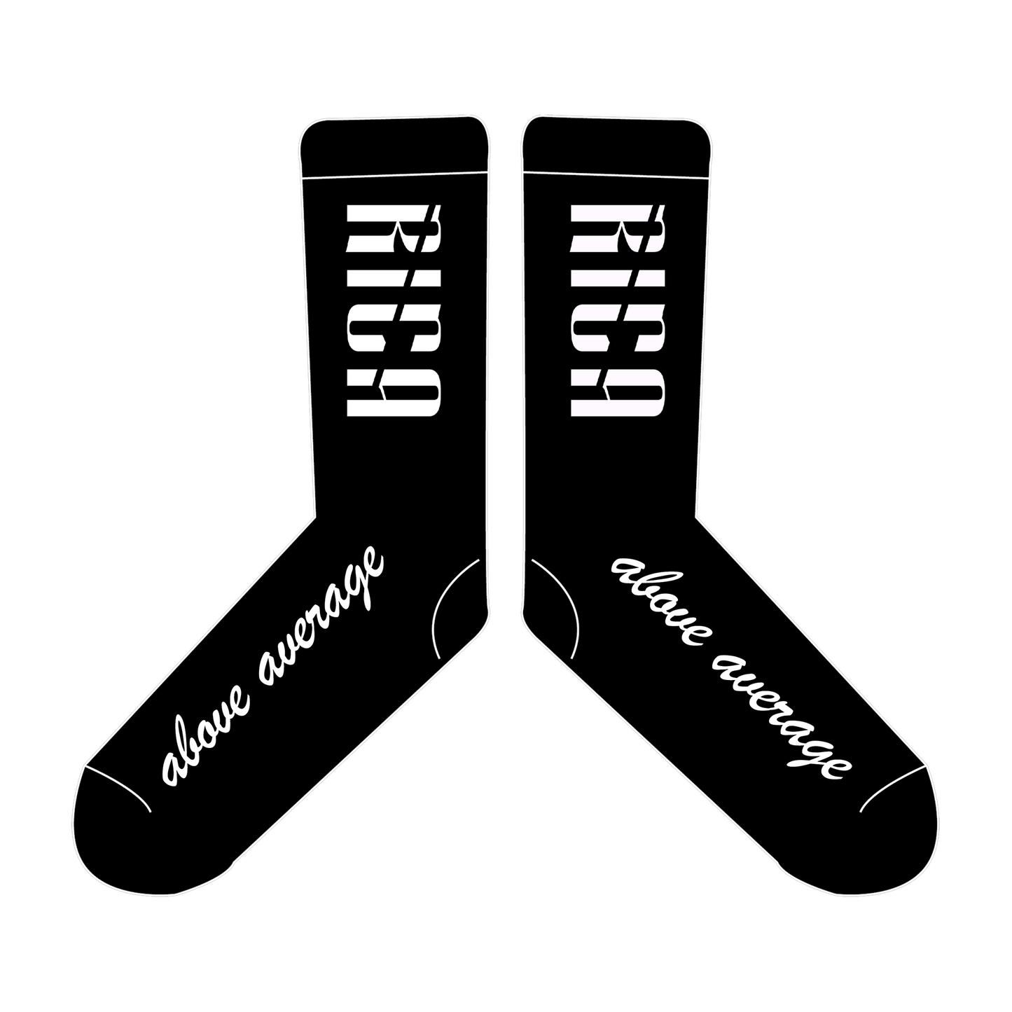 KDD SOCKS  *BLACK/WHITE* X2 PAIRS