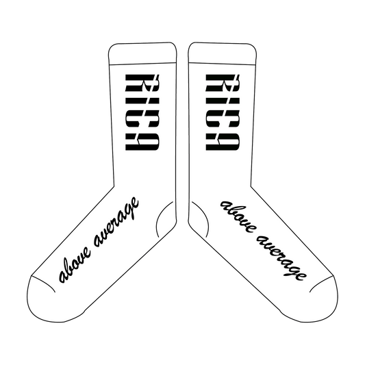 KDD SOCKS  *WHITE/BLACK* x2 PAIRS