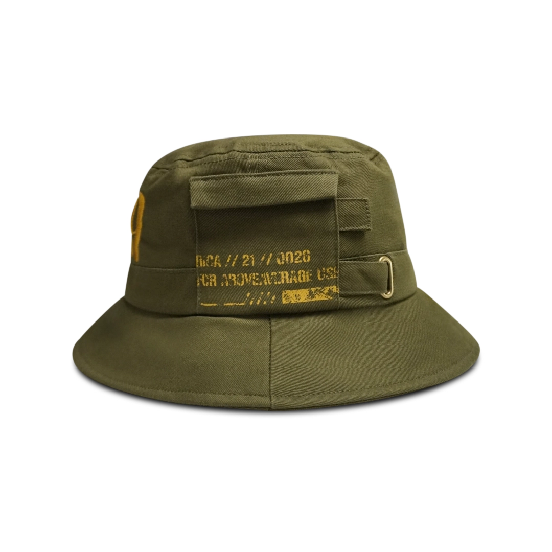 WARREADY BUCKET HAT *ARMYGREEN/YELLO*