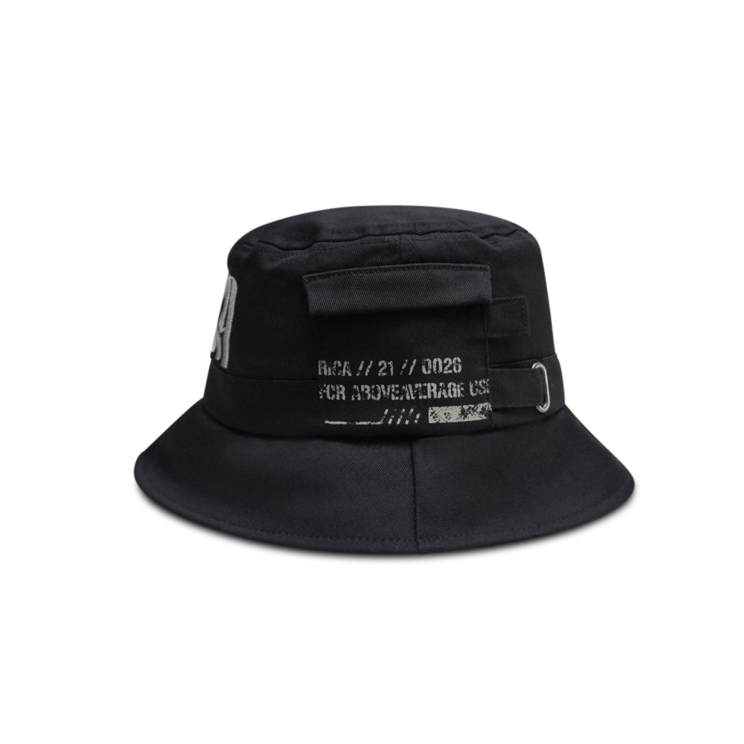 WARREADY BUCKET HAT *BLACK/SILVERGREY*