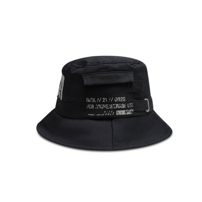 WARREADY BUCKET HAT *BLACK/SILVERGREY*